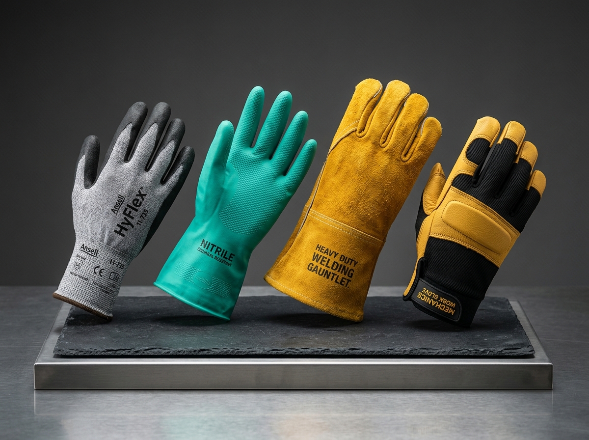 Protección de Manos y Guantes - Titan Safety, Cabritilla, Nitrilo, Soldador